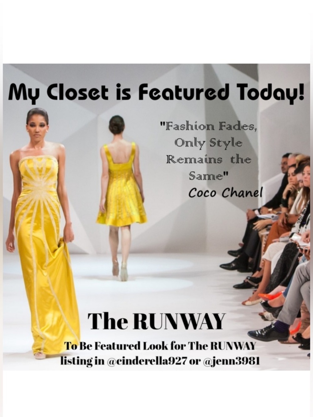 4/12 I’m featured on the Runway!!